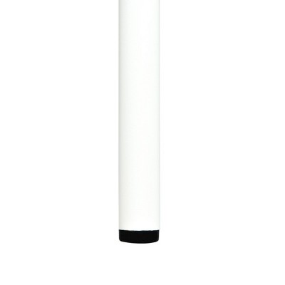 Elegant Modern Devon Aluminum White Side Chair with Cut-Out Design