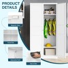 Mlezan 72" Wardrobe: 2 Doors, Hanging Rod, Metal Cabinet for Bedroom, Laundry, or Office. Perfect for Clothing Storage and Organization. - 4 of 4