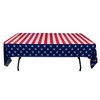 Crown Display 54 Inch. X 108 Inch. Patriotic Printed Disposable Plastic Table Cover- Stars & Strips - 4 of 4