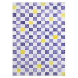 Town & Country Play Niko Checkmate Area Rug Purple - 1 of 4