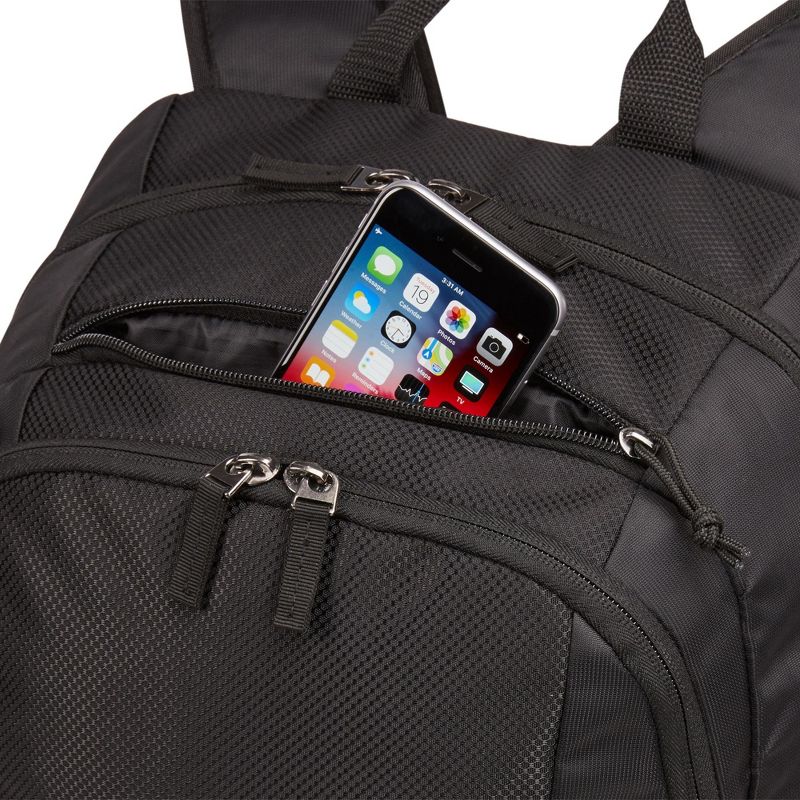 Case Logic Carrying Case (Backpack) for 10.5" to 15.6" Notebook - Black - Mesh Pocket, Polyester - Shoulder Strap, Handle, 4 of 7