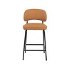 New Classic Furniture,Blythe Vegan Leather Counter Chair in Orange (Set of 2) - 3 of 4