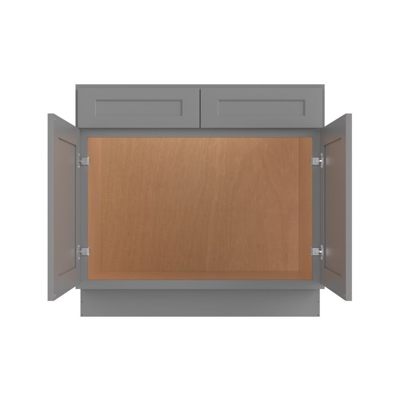 HOMLUX 36 in. W  x 21 in. D  x 34.5 in. H Bath Vanity Cabinet without Top in Shaker Grey, 2 of 7