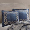 Gracie Mills Mallor Geometric Embroidered Velvet European Pillow Sham - 3 of 4