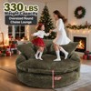 AENKYO 81.1" Cloud Couch Sleeper Indoor Lazy Sofa, Oversized Round Deep Seat Chaise Lounge Chair with 14 Pillows for Living Room - 4 of 4