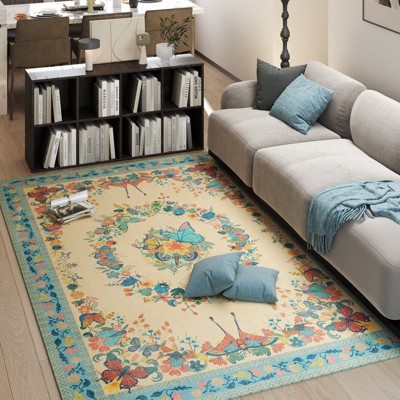 LOVEVOOK Butterfly Rug for Living Room, Modern Indoor Large Area Rug for Bedroom Dining Room Home Decor, Non Slip Rugs Machine Washable