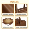 MaseiKar Shoulder Bags for Women, Slouchy Hobo Bags, Clutch Tote Handbags, Leather Shoulder Bag with Zipper - 4 of 4