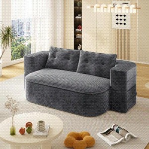 78.7 "2-in-1 Foldable Sofa, Plush Polyester Sofa, Convertible Floor Sofa Bed, Deep Seating, with Multi Functional Blanket,Suitable for Living Rooms - 1 of 1