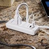 CyberPower® GC106U Reach and Charge™ USB and AC Power Cord, 6-Foot Braided Cable in White - 4 of 4