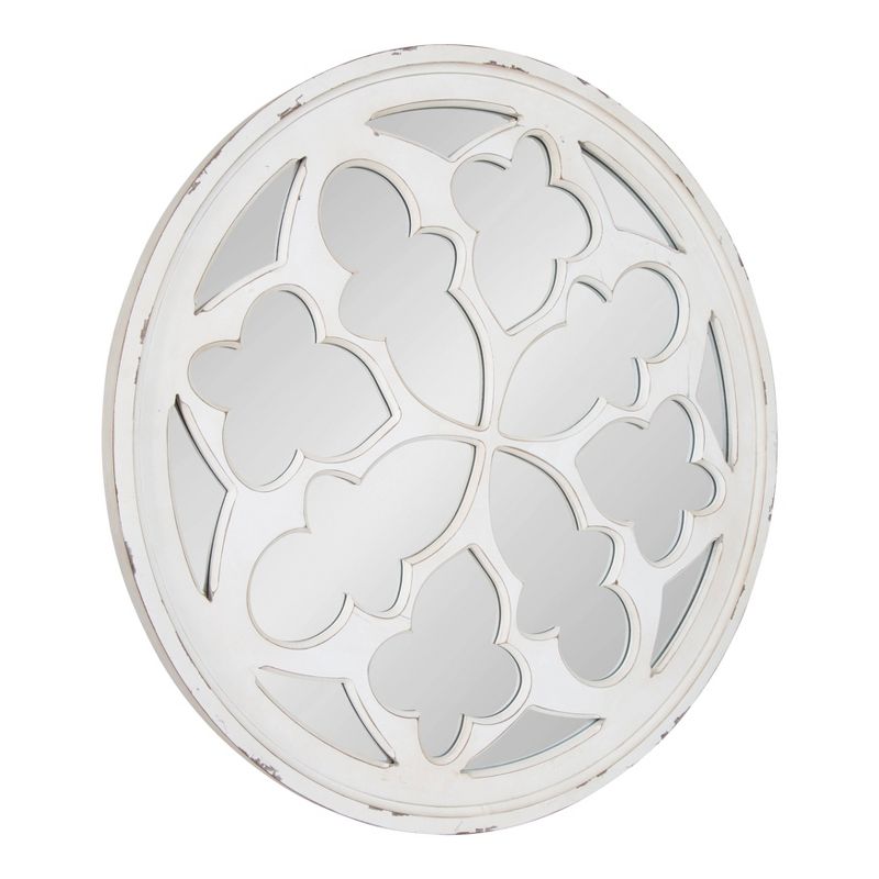 35.5&#34; Holland Overlayed Round Wall Mirror White - Kate and Laurel, 3 of 9