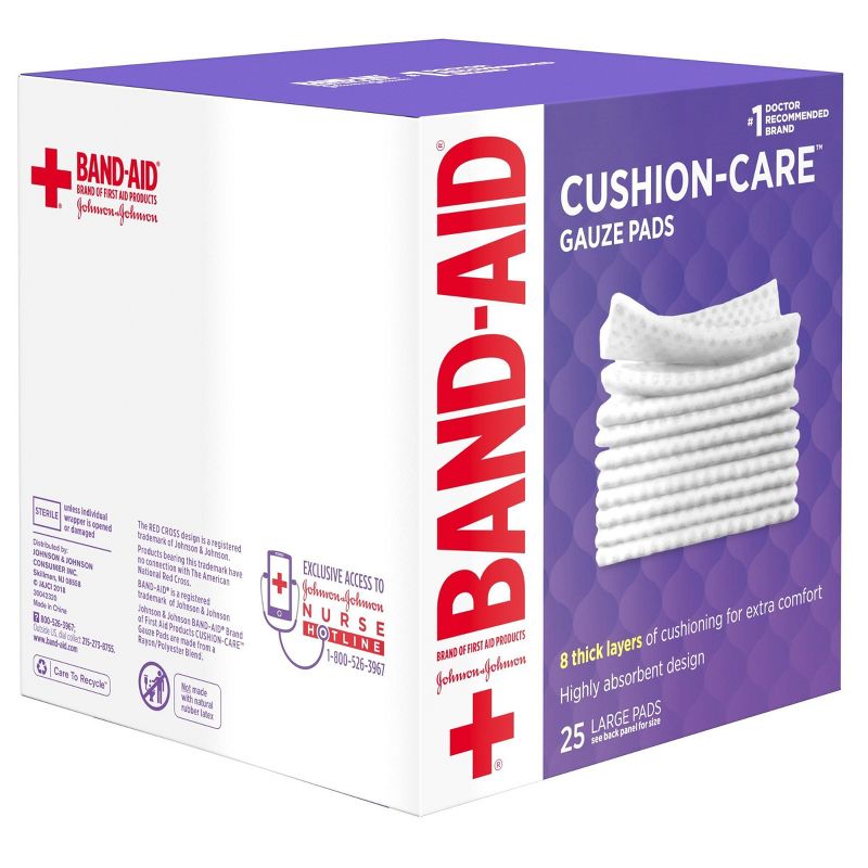 Band-Aid 4x4 Gauze Pads - 25ct, 6 of 11