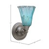 Toltec Lighting Any 1 - Light Sconce in  Brushed Nickel with 5.5" Fluted Teal Crystal  Shade - 2 of 2