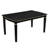 6-Piece Modern Dining Set with 60" Table, 4 Tufted High-Back Chairs & 1 Upholstered Bench, Wood Kitchen Table Set for Dining Room-Maison Boucle - 4 of 4
