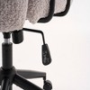 TopComfy Task and Office Chairs Ergonomic Curved Backrest Armrests Boucle Fabric 360 Swivel Adjustable Height For Home Office, Gray, 15.1"*22.2"*22.8" - 4 of 4