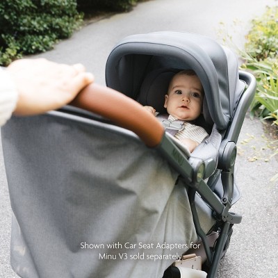 UPPAbaby Minu V3 Lightweight Travel Stroller - Dillan: Flat-Free Tires, Forward Facing Seat, Folds for Easy Transport