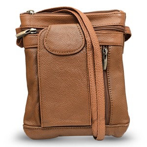 Steeltime Genuine leather handbag , Containing accessible pockets. Color Options: Black, Brown, Navy, Purple, Red, Mint - 1 of 1