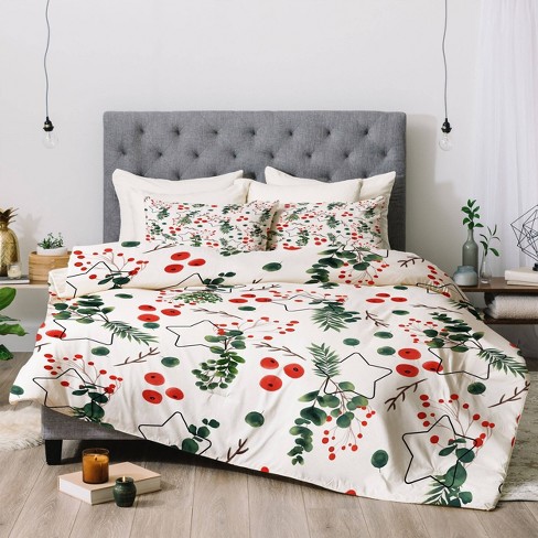 Christmas Botany Comforter Set Deny Designs Target