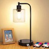 Ludomide Set of 2 Fully Stepless Dimmable Industrial Table Lamps with 2 USB Ports & AC Outlet - 3 of 4