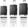 3/2/1pc Luggage Sets, Hardside Spinner Lightweight Suitcase with TSA Lock 20''/24''/28'' 4M -ModernLuxe - 3 of 4
