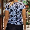 Calypsa Women's UPF 50+ Short Sleeve Adele Swim Top - 2 of 4