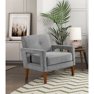 NicBex Modern Accent Chair, Living Room Chair with Solid Wood Legs Upholstery Pocket Coils Armchair for Bedroom
