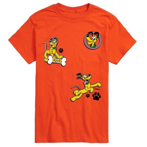 Men's - Disney - Pluto Paw Prints And Bone Short Sleeve Graphic T-Shirt - 1 of 4