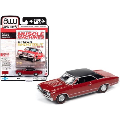 1967 Chevrolet Chevelle SS Bolero Red "Hemmings Muscle Machines" Magazine Cover Car (January 2016) Ltd Ed 9880 pcs 1/64 Diecast Model Car by Autoworld