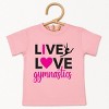 The Juniper Shop Live Love Gymnastics Toddler Short Sleeve Tee - 2 of 4