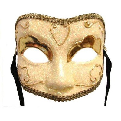  Bauer Pacific Imports Golden Lady Eye Venetian, Masquerade, Mardi Gras Mask 