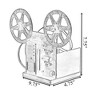 Vintiquewise Decorative Bronze Metal Vintage Single Bottle Film Projector Wine Holder for Tabletop or Countertop - 4 of 4