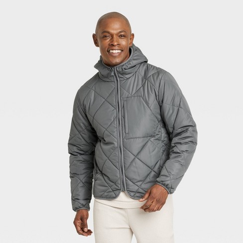 Men's Lightweight Quilted Jacket - All In Motion™ Gray L : Target