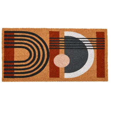 Storied Home Geometric Coir Doormat