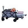 Foldable Wagon with Extended Tailgate, Waterproof Dustproof UV Resistant Wagon Rain Covers, Heavy Duty 400LBS - 4 of 4