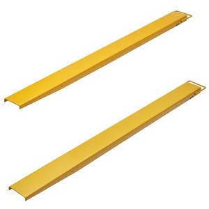 VEVOR Pallet Fork Extensions, 84" Length 4.5" Width, Heavy Duty Carbon Steel Fork Extensions for Forklifts, 1 Pair Forklift Extensions, Yellow - 1 of 4