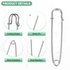 Unique Bargains Durable Sewing Upholstery Spring Lock Blanket Bulk Large Safety Pins 30 Pcs - 2 of 4