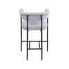 Meridian Furniture,Malin Grey Boucle Fabric Counter Stool, Set of 2 - 4 of 4