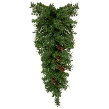 Northlight 30" Black River Pine Artificial Christmas Swag with Pine Cones, Unlit