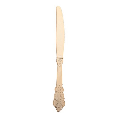 Smarty Had A Party Shiny Baroque Gold Plastic Knives - 600 pcs