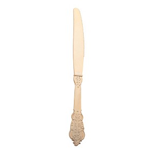 Smarty Had A Party Shiny Baroque Gold Plastic Knives - 600 pcs - 1 of 4