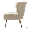 Quentin Velvet Accent Side Chair with Golden Metal Base | Karat Home - 4 of 4