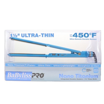 BaBylissPRO Nano Titanium Ultra-Thin Straightening Iron 1 1/2 Inch