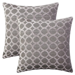 REGALWOVEN Geometric Modern Throw Pillow Cover for Sofa Couch Bedroom Living Room Chair 18 x 18 Inch 2 Pcs - 1 of 4