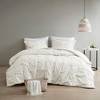 3Pcs Duvet Set, Modern Solid Bedding Set, Cotton Bed Comforter - 2 of 4