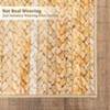 Area Rug, Home Decor Washable Modern Solid Braided Print Rug - Non-Slip Low Pile Neutral Carpet for Farmhouse Living Room Bedroom Dining Dorm - 2 of 4