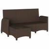 vidaXL Reclining Patio Sofa with Cushions L-shaped Brown Poly Rattan - 4 of 4