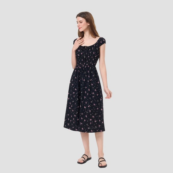 Vestido midi boho de manga corta para mujer - Universal Thread™ 4