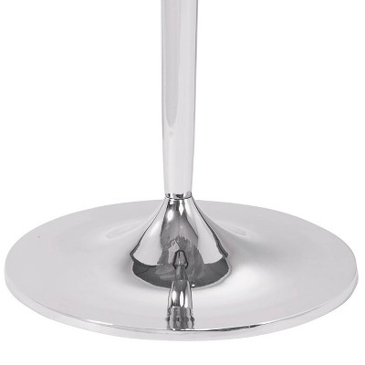 Polly 18'' Chrome Gray Marble Round Occasional Table