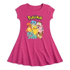 Girls' - Pokémon - Pokémon Characters Fit & Flair Cap Sleeve Dress - 1 of 3