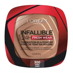 L'Oreal Paris Infallible Up to 24hr Fresh Wear Foundation in a Powder - Amber 300 - 0.31oz