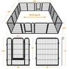 Yaheetech 16 Panels Dog Playpen Panels Metal Pet Exercise Barrier Outdoor Indoor, Black - 3 of 4